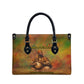 Sundiata Keita Leather Bag Griot Storytelling Scene, Epic of Sundiata Text and Heritage-Inspired Earth Tone - African Pride