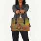 Sundiata Keita Leather Bag Griot Storytelling Scene, Epic of Sundiata Text and Heritage-Inspired Earth Tone - African Pride