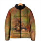 Sundiata Keita Padded Jacket Griot Storytelling Scene, Epic of Sundiata Text and Heritage-Inspired Earth Tone - African Pride