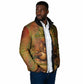 Sundiata Keita Padded Jacket Griot Storytelling Scene, Epic of Sundiata Text and Heritage-Inspired Earth Tone - African Pride