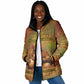 Sundiata Keita Padded Jacket Griot Storytelling Scene, Epic of Sundiata Text and Heritage-Inspired Earth Tone - African Pride