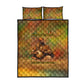 Sundiata Keita Quilt Bed Set Griot Storytelling Scene, Epic of Sundiata Text and Heritage-Inspired Earth Tone - African Pride
