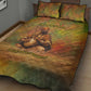 Sundiata Keita Quilt Bed Set Griot Storytelling Scene, Epic of Sundiata Text and Heritage-Inspired Earth Tone - African Pride