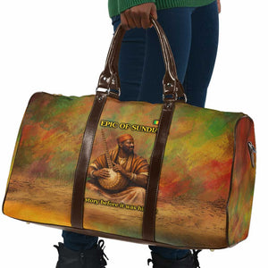 Sundiata Keita Travel Bag Griot Storytelling Scene, Epic of Sundiata Text and Heritage-Inspired Earth Tone - African Pride