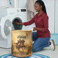 Sundiata Keita Laundry Basket with Kirina 1235 Battle Map, Horseback Warrior and Birth of an Empire Design - African Pride