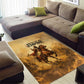Sundiata Keita Area Rug with Kirina 1235 Battle Map, Horseback Warrior and Birth of an Empire Design - African Pride