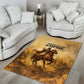 Sundiata Keita Area Rug with Kirina 1235 Battle Map, Horseback Warrior and Birth of an Empire Design - African Pride