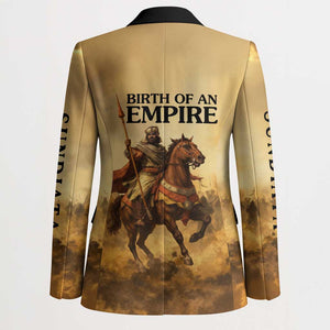 Sundiata Keita Blazer with Kirina 1235 Battle Map, Horseback Warrior and Birth of an Empire Design - African Pride