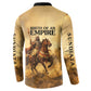 Sundiata Keita Button Sweatshirt with Kirina 1235 Battle Map, Horseback Warrior and Birth of an Empire Design