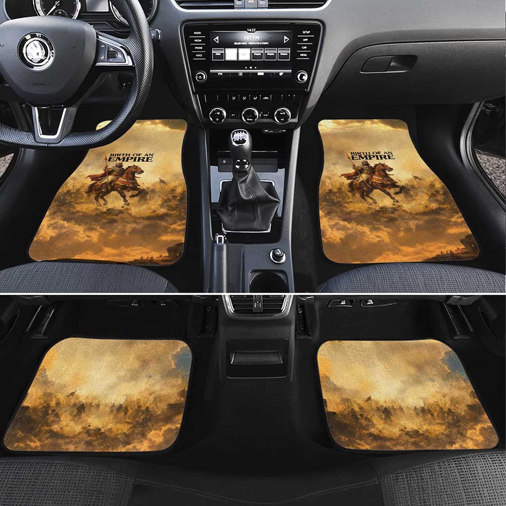 Sundiata Keita Car Mats with Kirina 1235 Battle Map, Horseback Warrior and Birth of an Empire Design - African Pride