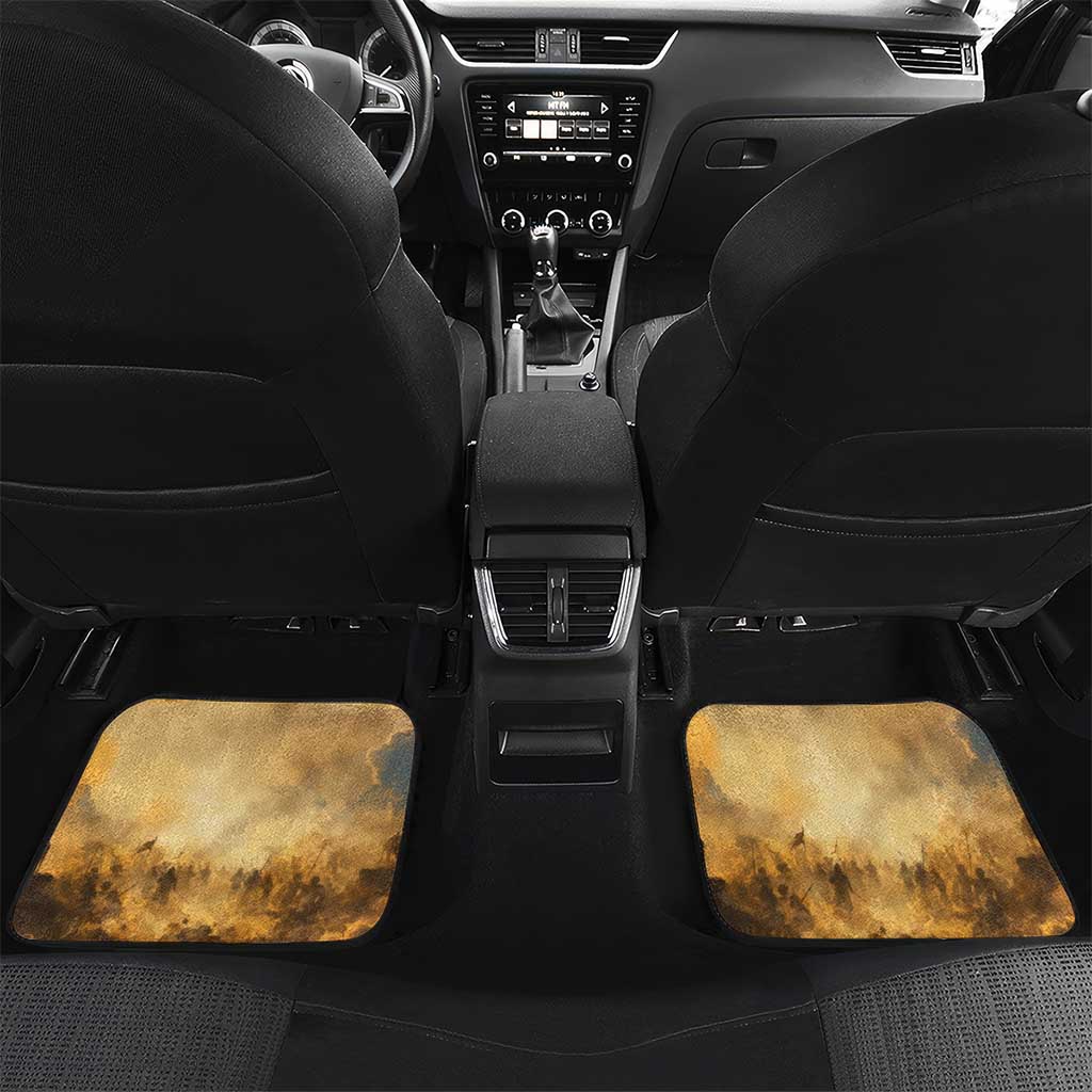 Sundiata Keita Car Mats with Kirina 1235 Battle Map, Horseback Warrior and Birth of an Empire Design - African Pride