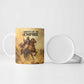 Sundiata Keita Ceramic Mug with Kirina 1235 Battle Map, Horseback Warrior and Birth of an Empire Design - African Pride