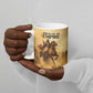 Sundiata Keita Ceramic Mug with Kirina 1235 Battle Map, Horseback Warrior and Birth of an Empire Design - African Pride
