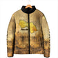 Sundiata Keita Padded Jacket with Kirina 1235 Battle Map, Horseback Warrior and Birth of an Empire Design - African Pride