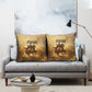 Sundiata Keita Pillow Cover with Kirina 1235 Battle Map, Horseback Warrior and Birth of an Empire Design - African Pride