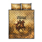 Sundiata Keita Quilt Bed Set with Kirina 1235 Battle Map, Horseback Warrior and Birth of an Empire Design - African Pride