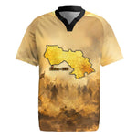 Sundiata Keita Rugby Jersey with Kirina 1235 Battle Map, Horseback Warrior and Birth of an Empire Design - African Pride