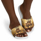 Sundiata Keita Slide Sandals with Kirina 1235 Battle Map, Horseback Warrior and Birth of an Empire Design - African Pride