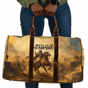 Sundiata Keita Travel Bag with Kirina 1235 Battle Map, Horseback Warrior and Birth of an Empire Design - African Pride