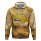 Sundiata Keita Zip Hoodie with Kirina 1235 Battle Map, Horseback Warrior and Birth of an Empire Design - African Pride