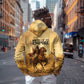 Sundiata Keita Zip Hoodie with Kirina 1235 Battle Map, Horseback Warrior and Birth of an Empire Design - African Pride