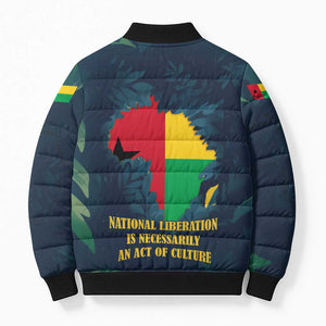 Amilcar Cabral Bomber Puffer Jacket Guinea-Bissau African National Liberation Leader - Cultural Resistance Tribute - African Pride