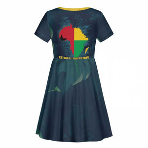 Amilcar Cabral Kid Short Sleeve Dress Guinea-Bissau African National Liberation Leader - Cultural Resistance Tribute - African Pride