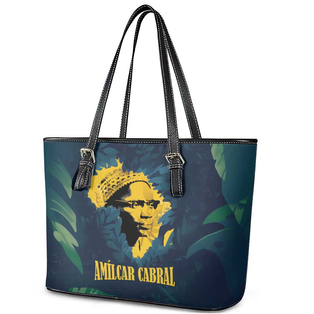 Amilcar Cabral Leather Tote Bag Guinea-Bissau African National Liberation Leader - Cultural Resistance Tribute - African Pride