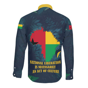 Amilcar Cabral Long Sleeve Button Shirt Guinea-Bissau African National Liberation Leader - Cultural Resistance Tribute - African Pride