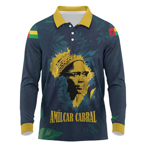 Amilcar Cabral Long Sleeve Polo Shirt Guinea-Bissau African National Liberation Leader - Cultural Resistance Tribute - African Pride