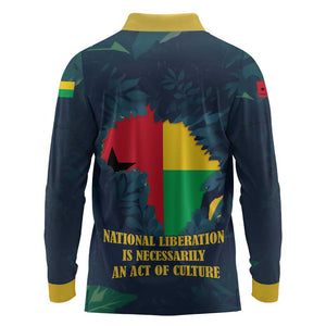 Amilcar Cabral Long Sleeve Polo Shirt Guinea-Bissau African National Liberation Leader - Cultural Resistance Tribute - African Pride