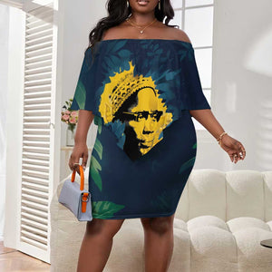 Amilcar Cabral Off Shoulder Short Dress Guinea-Bissau African National Liberation Leader - Cultural Resistance Tribute - African Pride