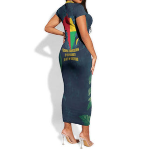Amilcar Cabral Short Sleeve Bodycon Dress Guinea-Bissau African National Liberation Leader - Cultural Resistance Tribute - African Pride