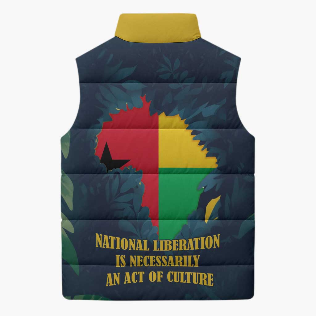 Amilcar Cabral Sleeveless Puffer Jacket Guinea-Bissau African National Liberation Leader - Cultural Resistance Tribute - African Pride