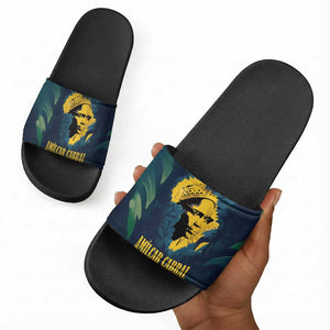 Amilcar Cabral Slide Sandals Guinea-Bissau African National Liberation Leader - Cultural Resistance Tribute - African Pride