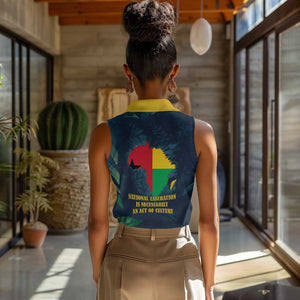 Amilcar Cabral Women Sleeveless Polo Shirt Guinea-Bissau African National Liberation Leader - Cultural Resistance Tribute - African Pride