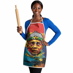 Amilcar Cabral Apron Armed Activist Quote Raised Fist African Liberation Tribute - Colorful Paint Stroke - African Pride