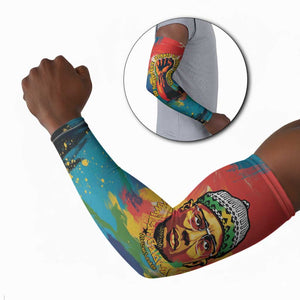 Amilcar Cabral Arm Sleeves Armed Activist Quote Raised Fist African Liberation Tribute - Colorful Paint Stroke - African Pride