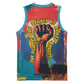 Amilcar Cabral Basketball Jersey Armed Activist Quote Raised Fist African Liberation Tribute - Colorful Paint Stroke - African Pride