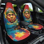 Amilcar Cabral Car Seat Cover Armed Activist Quote Raised Fist African Liberation Tribute - Colorful Paint Stroke - African Pride