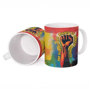 Amilcar Cabral Ceramic Mug Armed Activist Quote Raised Fist African Liberation Tribute - Colorful Paint Stroke - African Pride