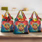 Amilcar Cabral Grocery Bag Armed Activist Quote Raised Fist African Liberation Tribute - Colorful Paint Stroke - African Pride