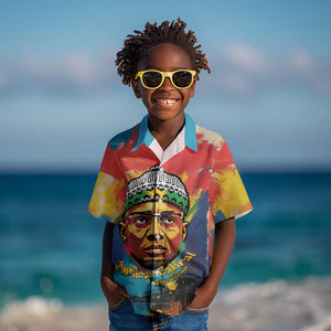 Amilcar Cabral Kid Hawaiian Shirt Armed Activist Quote Raised Fist African Liberation Tribute - Colorful Paint Stroke - African Pride