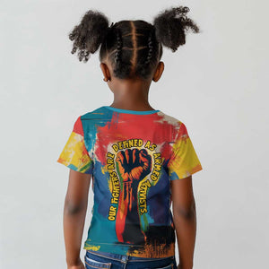 Amilcar Cabral Kid T shirt Armed Activist Quote Raised Fist African Liberation Tribute - Colorful Paint Stroke - African Pride