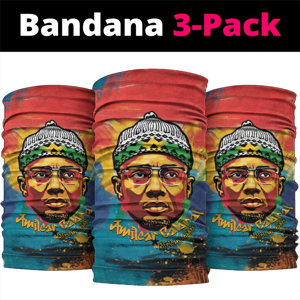 Amilcar Cabral Neck Gaiter Armed Activist Quote Raised Fist African Liberation Tribute - Colorful Paint Stroke - African Pride