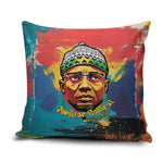 Amilcar Cabral Pillow Cover Armed Activist Quote Raised Fist African Liberation Tribute - Colorful Paint Stroke - African Pride