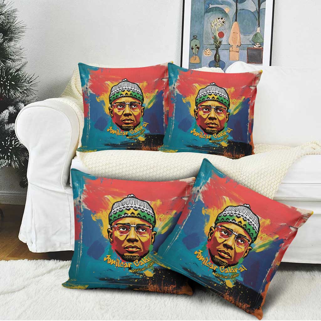 Amilcar Cabral Pillow Cover Armed Activist Quote Raised Fist African Liberation Tribute - Colorful Paint Stroke - African Pride