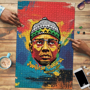 Amilcar Cabral Puzzle Armed Activist Quote Raised Fist African Liberation Tribute - Colorful Paint Stroke - African Pride