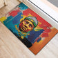 Amilcar Cabral Rubber Doormat Armed Activist Quote Raised Fist African Liberation Tribute - Colorful Paint Stroke - African Pride