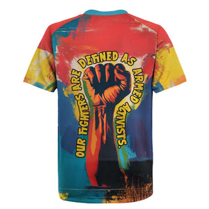 Amilcar Cabral Rugby Jersey Armed Activist Quote Raised Fist African Liberation Tribute - Colorful Paint Stroke - African Pride